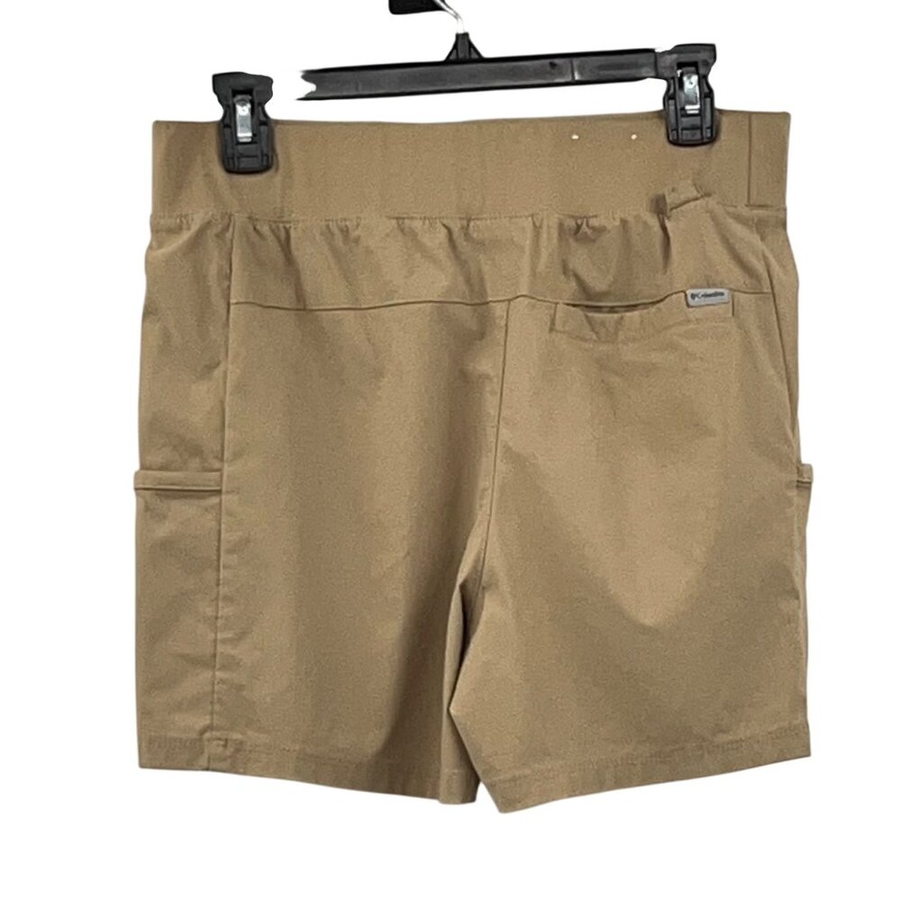 Columbia Womens Pull On Shorts M 5” Inseam Tan Casual Used - Picture 2 of 13
